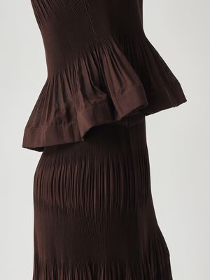 5. Women's pleated fabric blouse Moka