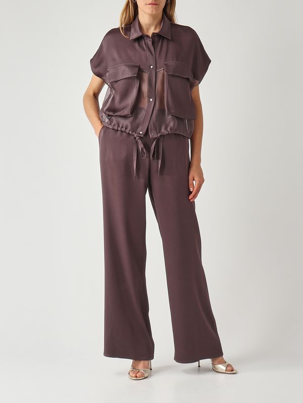 2. Camisa de mujer Frida en mezcla de viscosa Ciruela Antonelli q3758