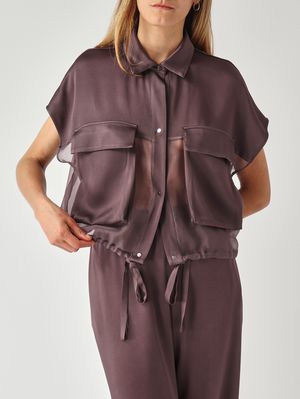 5. Camisa de mujer Frida en mezcla de viscosa Ciruela