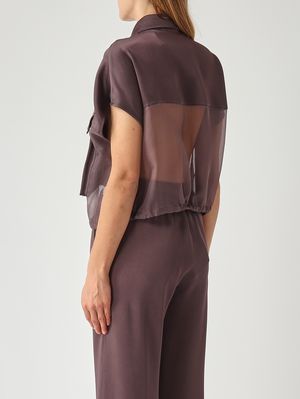 4. Camisa de mujer Frida en mezcla de viscosa Ciruela