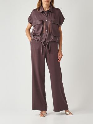 2. Camisa de mujer Frida en mezcla de viscosa Ciruela