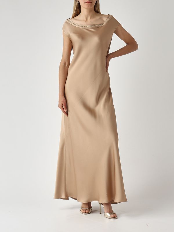 2. Women's satin dress Gold Antonelli q6789