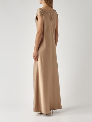 4. Women's satin dress Gold