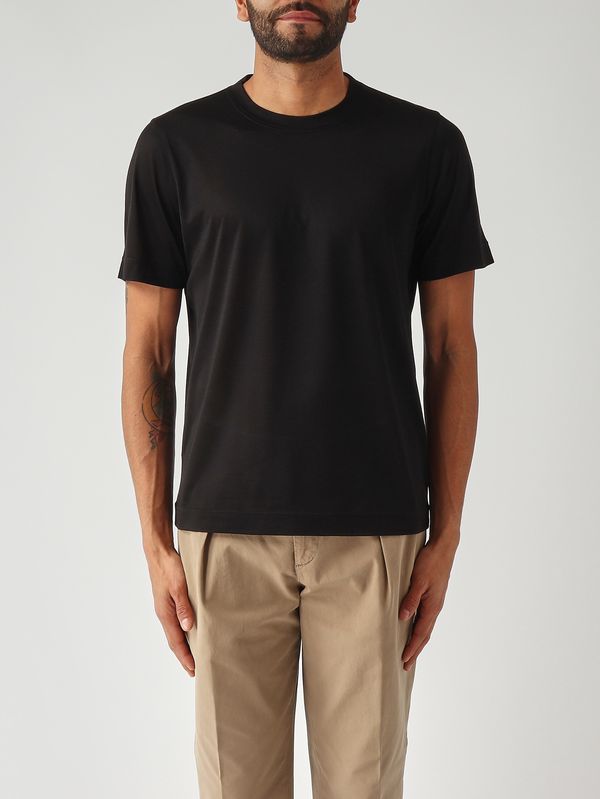 1. T-shirt uomo in seta Nero Gran Sasso 6012178304
