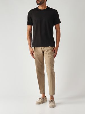 2. T-shirt uomo in seta Nero