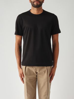 1. T-shirt uomo in seta Nero