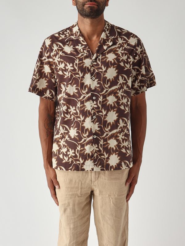 Camisa de hombre Hadley de algodón Marrón Altea