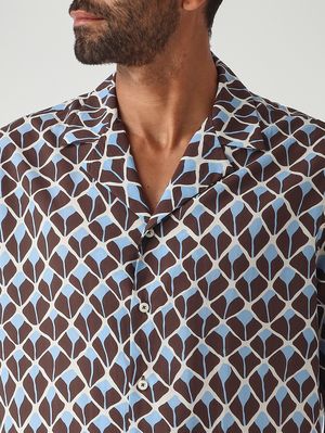 5. Men's Hadley lyocell shirt Dark brown