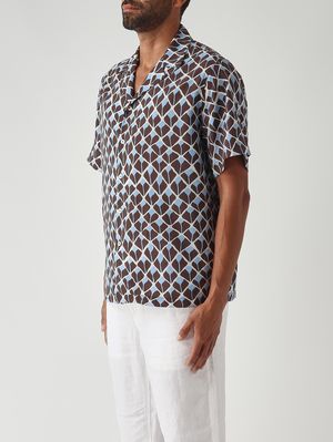 3. Men's Hadley lyocell shirt Dark brown