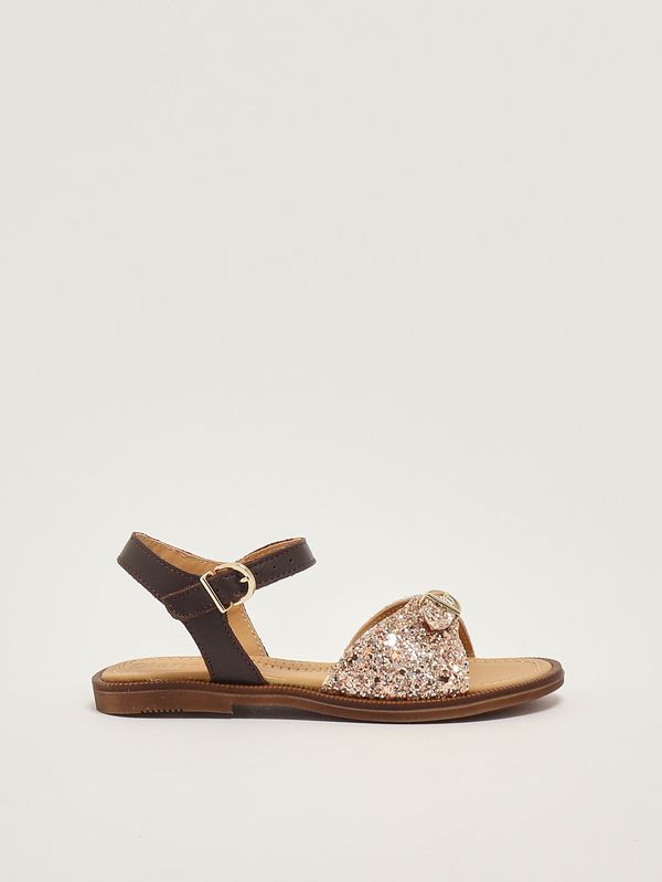 1. Mädchen-Sandalen aus Leder Puder Dianetti 1641