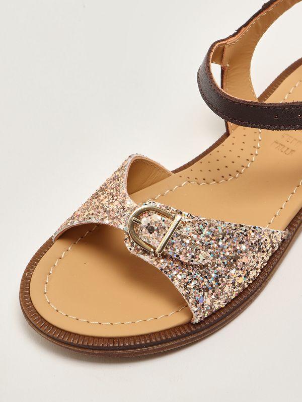 5. Mädchen-Sandalen aus Leder Puder Dianetti 1641