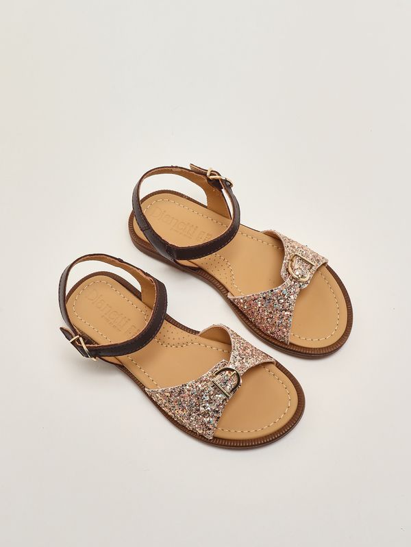 2. Mädchen-Sandalen aus Leder Puder Dianetti 1641