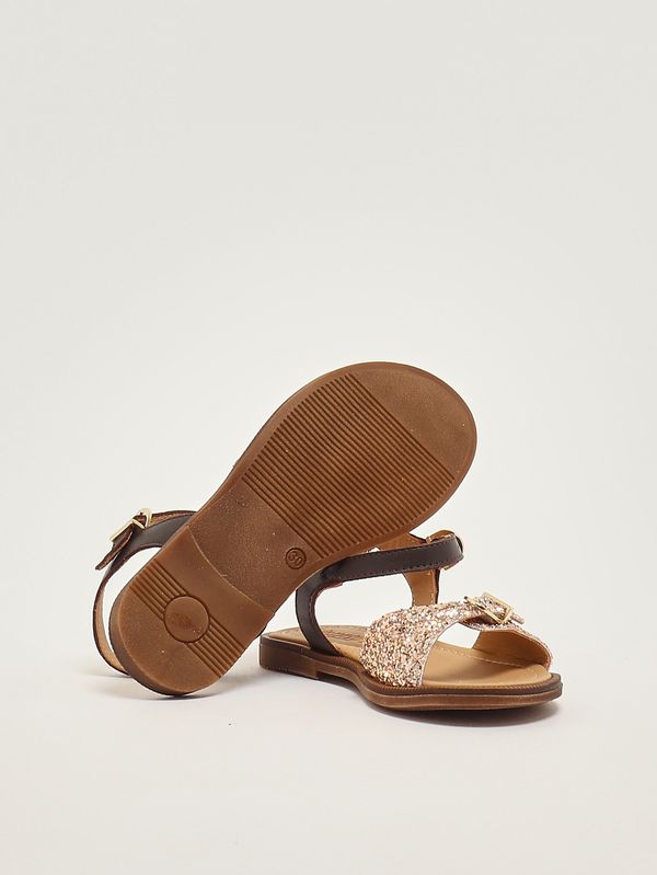 4. Mädchen-Sandalen aus Leder Puder Dianetti 1641