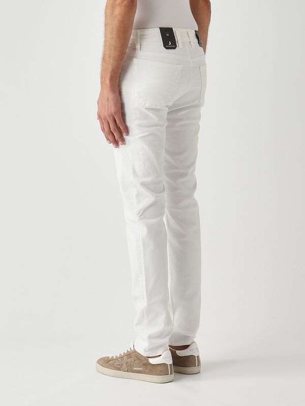 3. Jeans uomo John in cotone stretch Bianco Jeckerson pe26juppa077john001