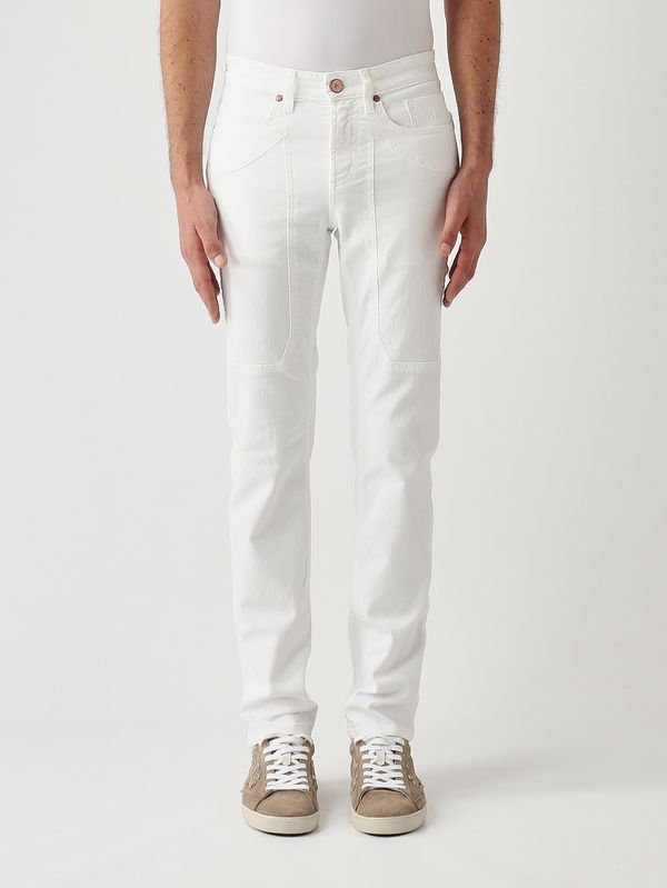 Jeans uomo John in cotone stretch Bianco Jeckerson