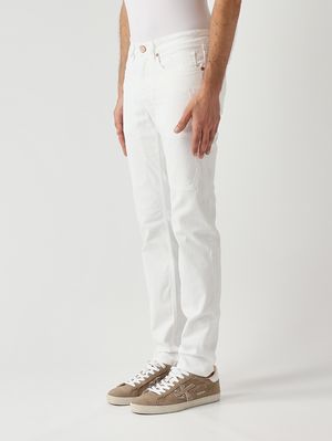 2. Jeans uomo John in cotone stretch Bianco