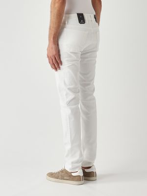 3. Jeans uomo John in cotone stretch Bianco