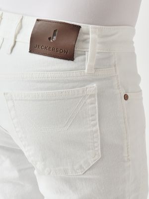 4. Jeans uomo John in cotone stretch Bianco