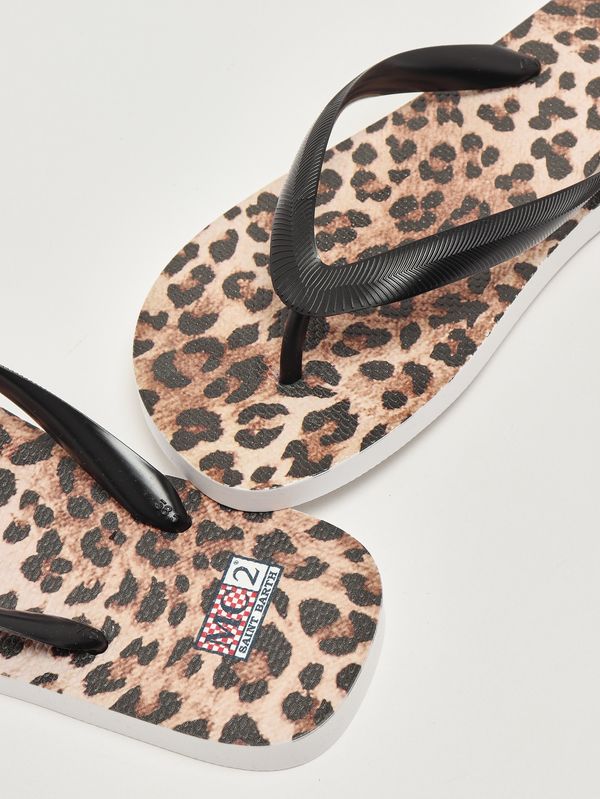 4. Alma Damen-Flip-Flops aus Gummi Animal-Print MC2 Saint Barth alm0001