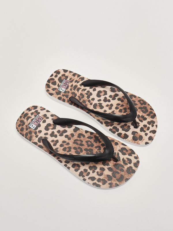 2. Alma Damen-Flip-Flops aus Gummi Animal-Print MC2 Saint Barth alm0001