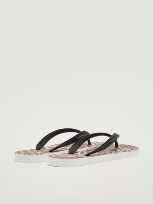 3. Alma Damen-Flip-Flops aus Gummi Animal-Print