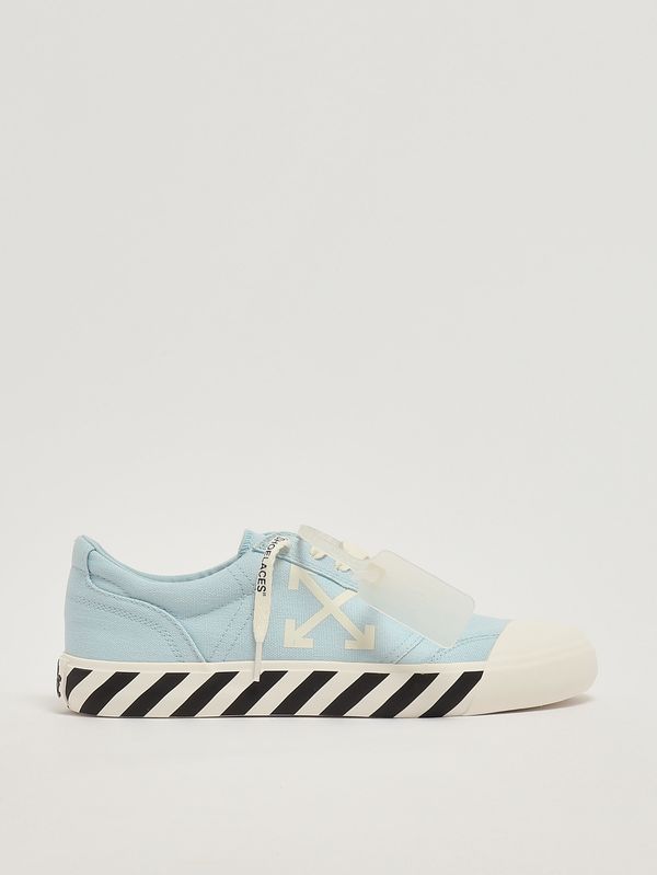 1. Sneakers uomo Vulc Undercut in canvas di cotone Celeste-Bianco Off-White omia2apc99fab0013