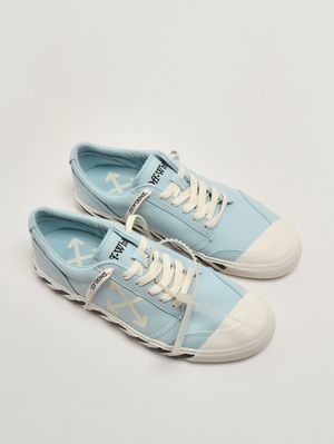 2. Sneakers uomo Vulc Undercut in canvas di cotone Celeste-Bianco