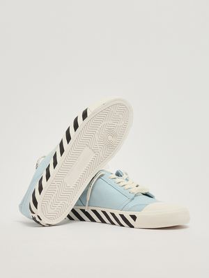 4. Sneakers uomo Vulc Undercut in canvas di cotone Celeste-Bianco
