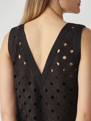 5. Robe femme Pesi en tissu ajouré Noir