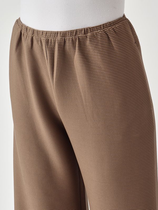 GRECERELLE Pantaloni Eleganti Donna Vita Alta - Colore Caffè, Taglia M - Tuta Jogging Morbida Con Tasche
