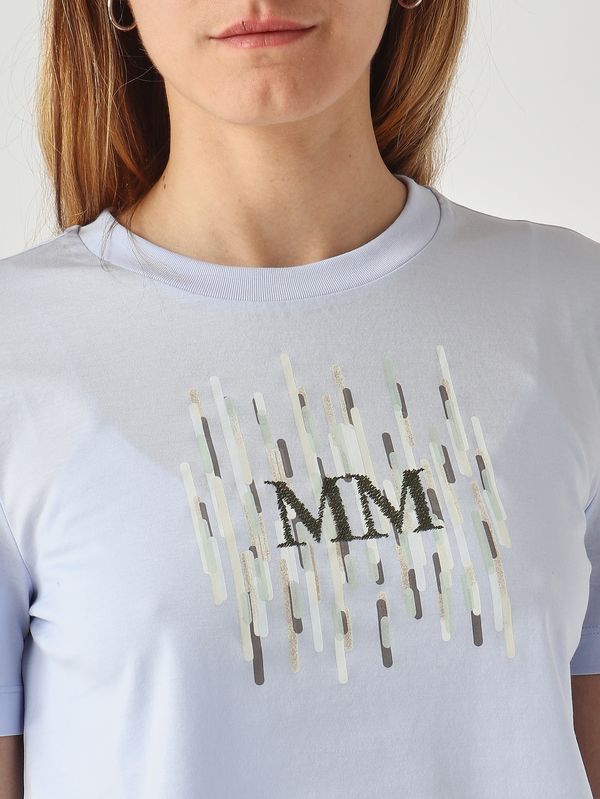 5. Camiseta de mujer Licenza de algodón Azul Cielo MM Max Mara 2616941108600