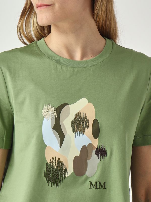 5. Camiseta de mujer Licenza de algodón Verde MM Max Mara 2616941108600