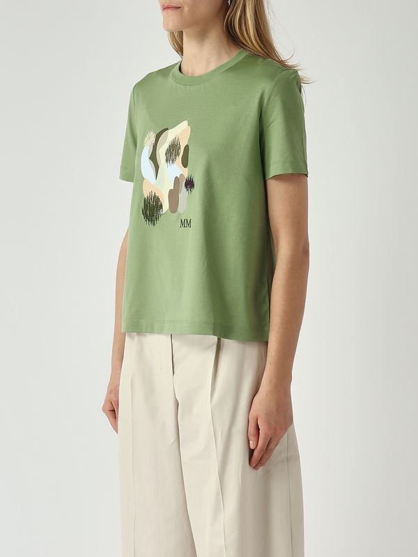 3. Camiseta de mujer Licenza de algodón Verde MM Max Mara 2616941108600