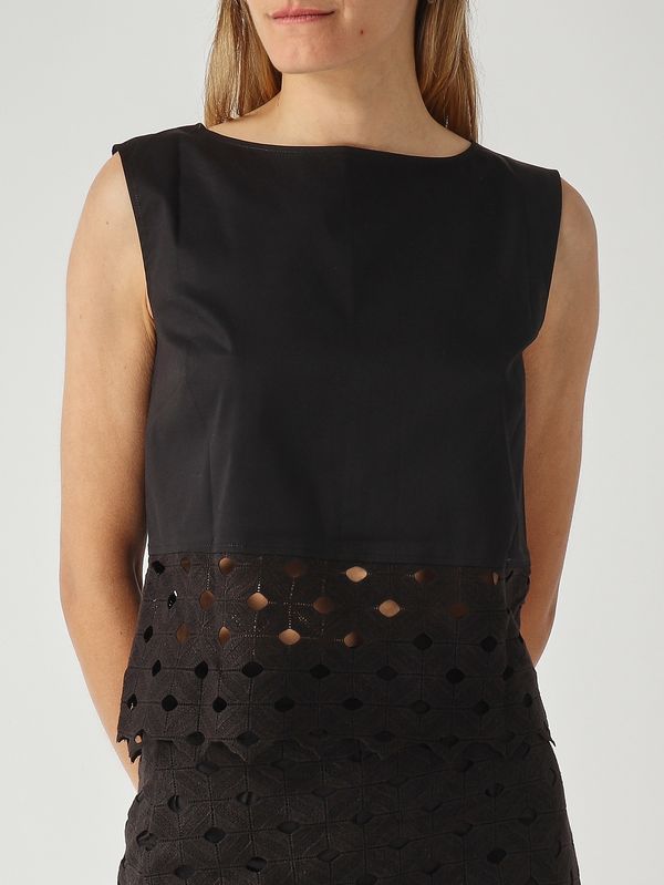 5. Women's Maggio cotton blend top Black Max Mara Beachwear 2616161039600