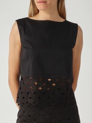 5. Women's Maggio cotton blend top Black