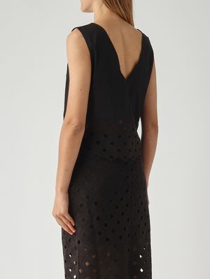 4. Women's Maggio cotton blend top Black