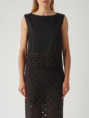 1. Women's Maggio cotton blend top Black