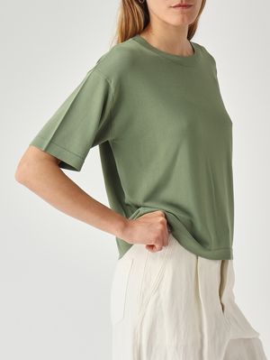 5. Damenpullover aus Viskosemischung mit Frettchenmuster Agave