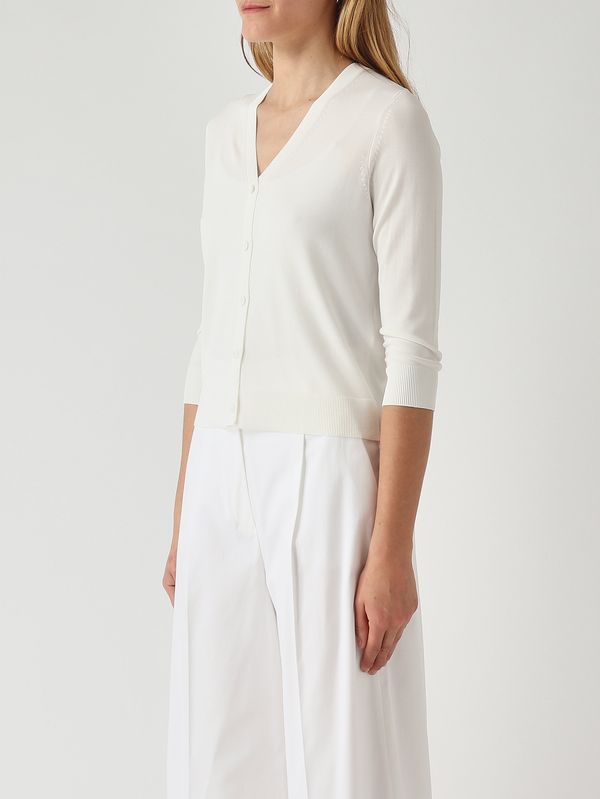 3. Cardigan femme Stemma en mélange de viscose Blanc MM Max Mara 2616341028600