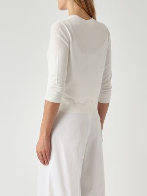 4. Cardigan femme Stemma en mélange de viscose Blanc