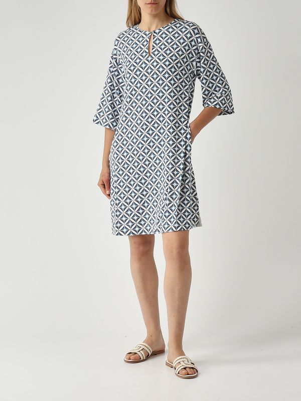 2. Robe femme Carnet en viscose stretch Blanc et bleu Max Mara Beachwear 2616621079600