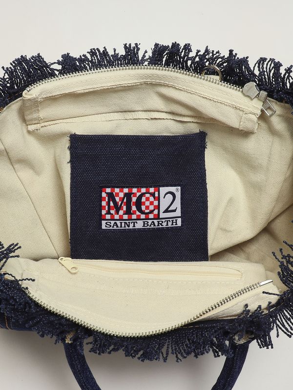 5. Damentasche Colette aus Canvas Dunkler Denim MC2 Saint Barth col0001