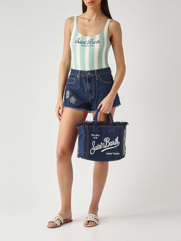 2. Damentasche Colette aus Canvas Dunkler Denim MC2 Saint Barth col0001
