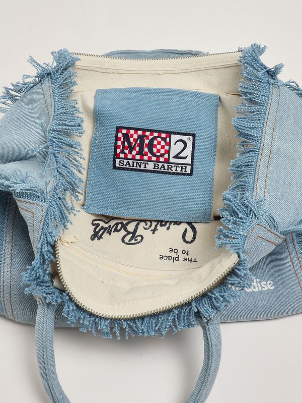 5. Damentasche Colette aus Canvas Leichter Denim MC2 Saint Barth col0001