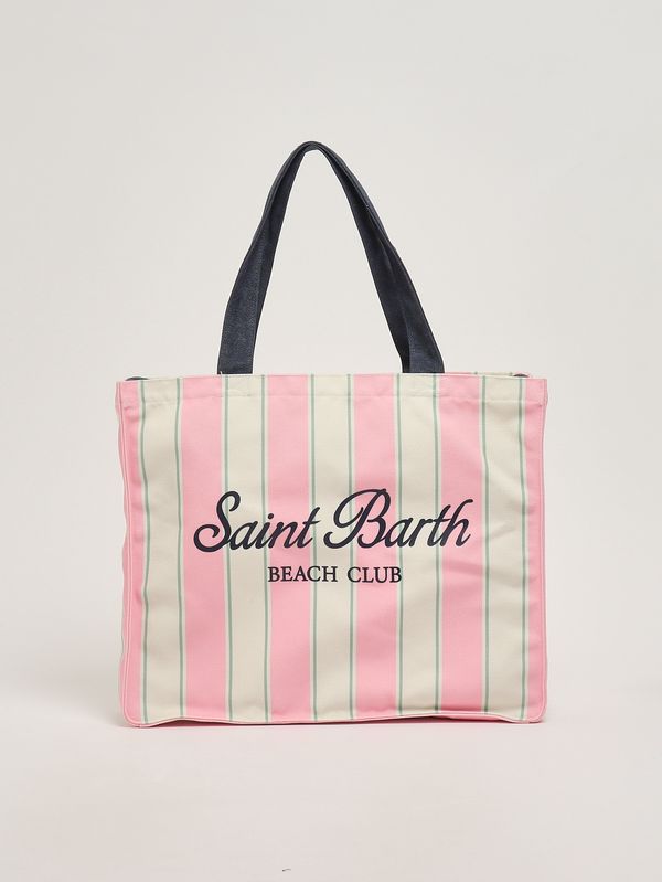 1. Borsa donna Essential in canvas Rosa-Bianco MC2 Saint Barth ebagn007