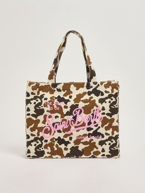 1. Borsa donna Essential in canvas Cow