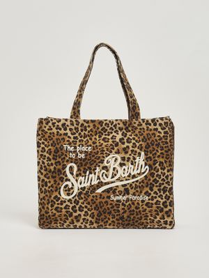 1. Borsa donna Essential in canvas Animalier