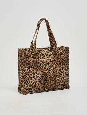 2. Borsa donna Essential in canvas Animalier