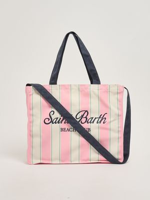3. Borsa donna Essential in canvas Rosa-Bianco