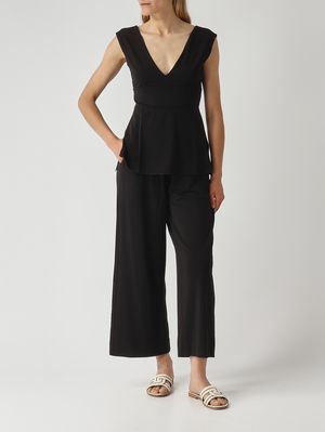 2. Damenhose Onorata aus Stretch-Viskose Schwarz